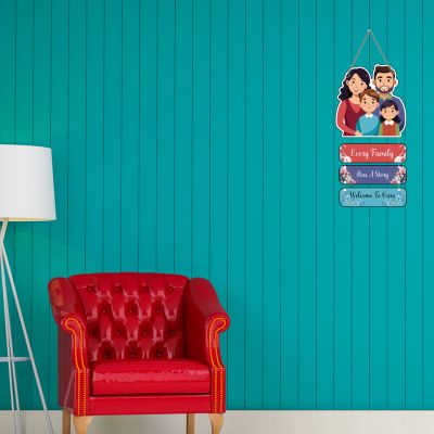 Happy Place Family Wall Hanging For Office Living Room Bedroom Wall Hanging for Home Decoration Wall Art Decor Welcome to Our Home Hanging